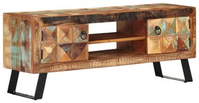 354321 vidaXL ТВ шкаф, 112x30x45 см, регенерирано дърво масив
