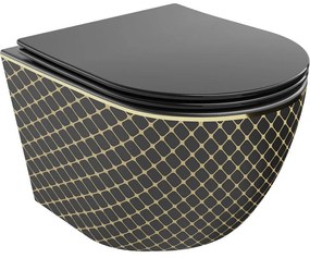 Mexen Lena тоалетна чиния Rimless с бавно затваряща се седалка slim, дуропласт,