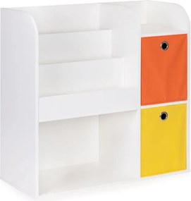 Бял дървен органайзер за детска стая