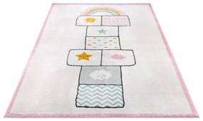 Розово-бял детски килим 120x170 cm Bouncy - Hanse Home