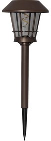 Кафяво външно соларно LED осветително тяло, височина 35 cm Fergus - Star Trading
