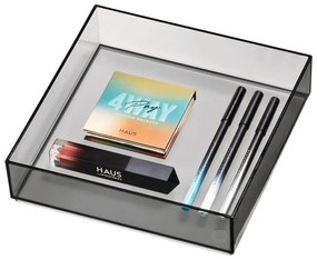 Матово черен органайзер за козметика за баня от рециклирана пластмаса - iDesign