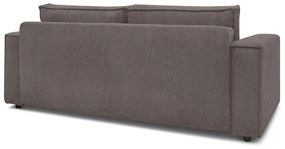 Тъмнокафяв диван от велур 245 cm Nihad - Bobochic Paris