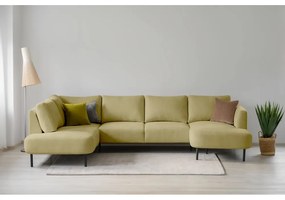 Ъглов диван в цвят горчица (ляв ъгъл/"U" форма) Hero – Scandic