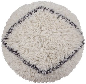 Бяла вълнена табуретка Berber Soul – Lorena Canals