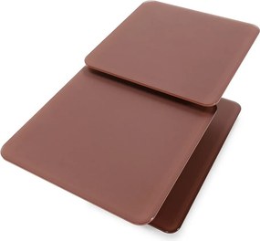 Теракотена стъклена масичка за кафе 54x115 cm Elvi – Marckeric