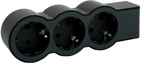 Legrand Разклонител ЧЕРЕН 3x2P+E без кабел Standard NEW - 694574