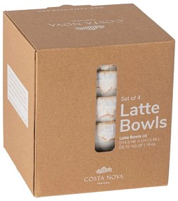 Бели керамични купички в комплект от 4 части ø 15 cm Latte - Costa Nova