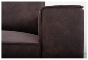 Кафяв диван от изкуствена кожа 224 см Copenhagen - Scandic