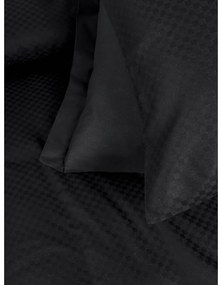 Черно двойно удължено спално бельо от памук Renforcé 240x220 cm Checkered – Mila Home Luxury