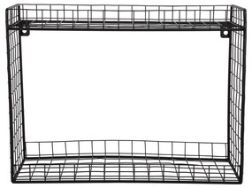 Черен стоманен стенен рафт на няколко нива 40 cm Reja – PT LIVING