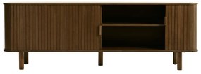 Кафява телевизионна маса от дъб 56x160 cm Cavo - Unique Furniture