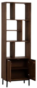Кафява библиотека от масивно манго 60x190x30 cm Sagara – Ixia