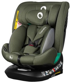 Lionelo - Въртящо се автокресло с база BASTIAAN ONE i-Size 40-150 см маслинено-зелен