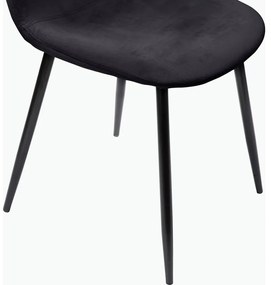 Тъмносиви кадифени трапезни столове в комплект от 4 бр. Monza – Støraa