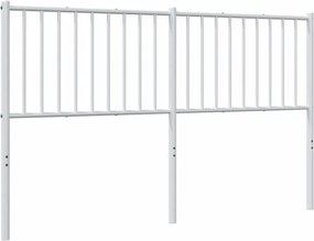 350966 vidaXL Метална резервна табла за легло, бяла, 160 см