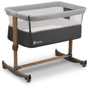 Lionelo - Бебешка кошара 3в1 LEONIE сив/черен