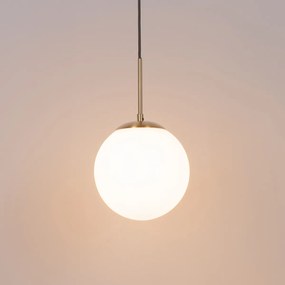 Арт Деко висяща лампа златиста с опалово стъкло вкл. адаптер за релса бял 1-фазен - Slimline Flore