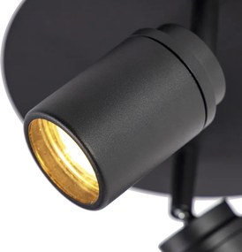 Интелигентен модерен прожектор черен вкл. GU10 2-светлини IP44 - Ducha