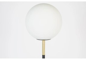 Черно-бялa подова лампа със стъклен абажур (височина 145 cm) Orion – Zuiver