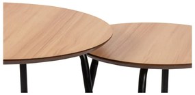 Кръгли масички за кафе в комплект от 2 бр. в естествен цвят ø 55 cm Luke – Bonami Essentials