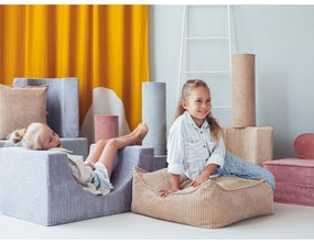 Синьо велурено игрище от пяна 75x49x37 cm Rainbow Montessori – Wigiwama