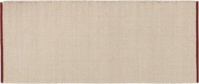 Червена/бежова ръчно изработена вълнена пътека 80x170 cm Lenu – noo.ma