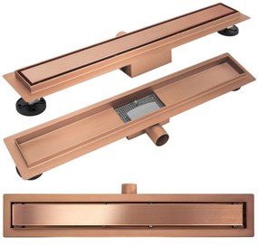 Линеен отводнител Rea Neox brush copper 90