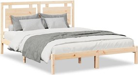 3309189 vidaXL Рамка за легло без матрак, 160x210 см, масивна дървесина