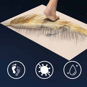 Светлокафяв килим за баня 50x120 cm Angelica – douceur d'intérieur