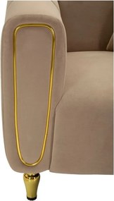 Кафяво-сиво кадифено кресло Alma – Mauro Ferretti