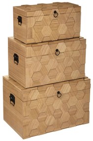 Сет кутии за съхранение atmosphera Artys, 3бр, L.47/53/60 cm, MDF