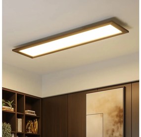 Brilagi - LED Плафониера SLIMFRAME WOOD LED/58W/230V 124x34 см тъмнокафяв