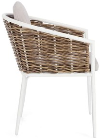 Бял градински стол метален Maribela – Bizzotto