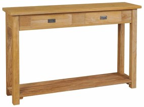 244482 vidaXL Конзолна маса, масивно тиково дърво, 120x30x80 см