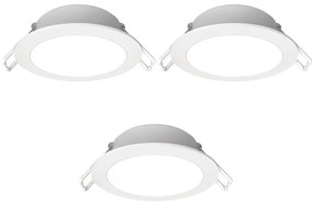 Aigostar- К-кт 3x LED Екстериорна лампа за вграждане LED/4,8W/230V 4000K IP65 бял