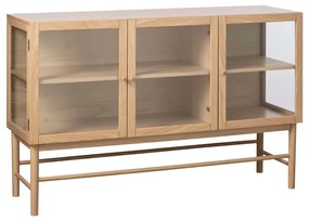 Витрина от дъбова дървесина в естествен цвят 88x140 cm Elba - Unique Furniture