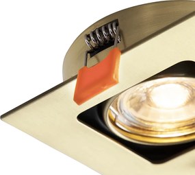 Смарт вграден спот месинг квадратен вкл. WiFi GU10 - Artemis