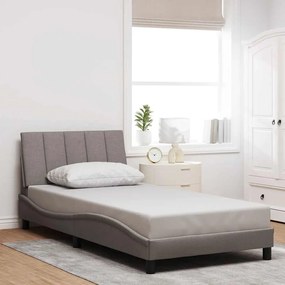 3310374 vidaXL Рамка за легло без матрак Hanko, таупе, 100x200 см, плат