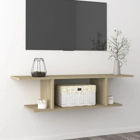 806983 vidaXL ТВ шкаф за стенен монтаж, дъб сонома, 103x30x26,5 см