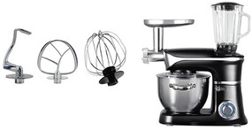 Кухненски робот 3в1 ZEPHYR ZP 1115 QBM, 1900W, 6.5 литра, Блендер, Миксер, Месомелачка, Черен