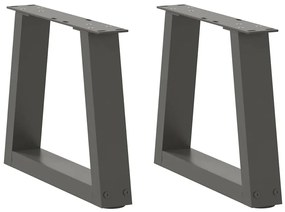 4012526 vidaXL Крака за масичка за кафе, V-образна, 2 бр., антрацит, 40x(30-31,3) см, стомана