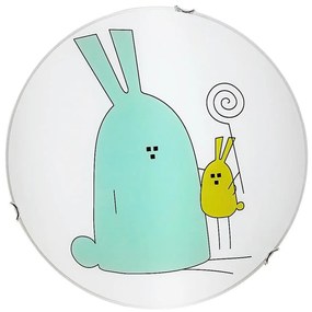 Rabalux 71279 - Детско таванно осветително тяло FLAPPY 2xE27/60W/230V