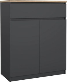 Тъмносив скрин 80x100x40 cm Naia – Tvilum