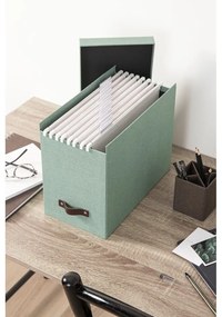 Зелен картонен органайзер за докумнети Johan Canvas Paper Laminate – Bigso