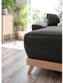 Тъмно сив разтегателен диван променлив ъглов диван Dazzling Daisy - Miuform