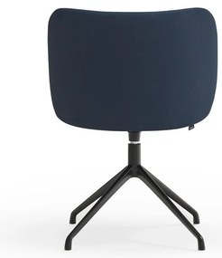 Тъмносин тапициран трапезен стол Mogi – Teulat