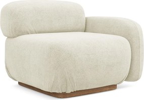 Кремав модул за диван от букле (десен ъгъл) Ailani – Makamii