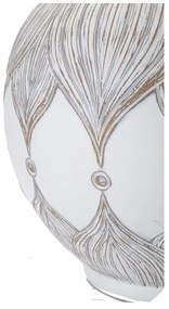 Настолна лампа с текстилен абажур в бяло и златисто (височина 59 cm) Atene - Mauro Ferretti