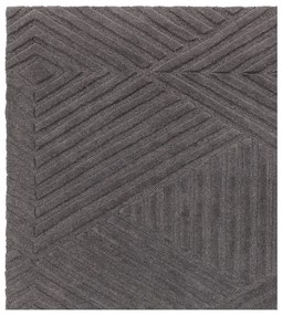 Антрацитен вълнен килим 120x170 cm Hague - Asiatic Carpets
